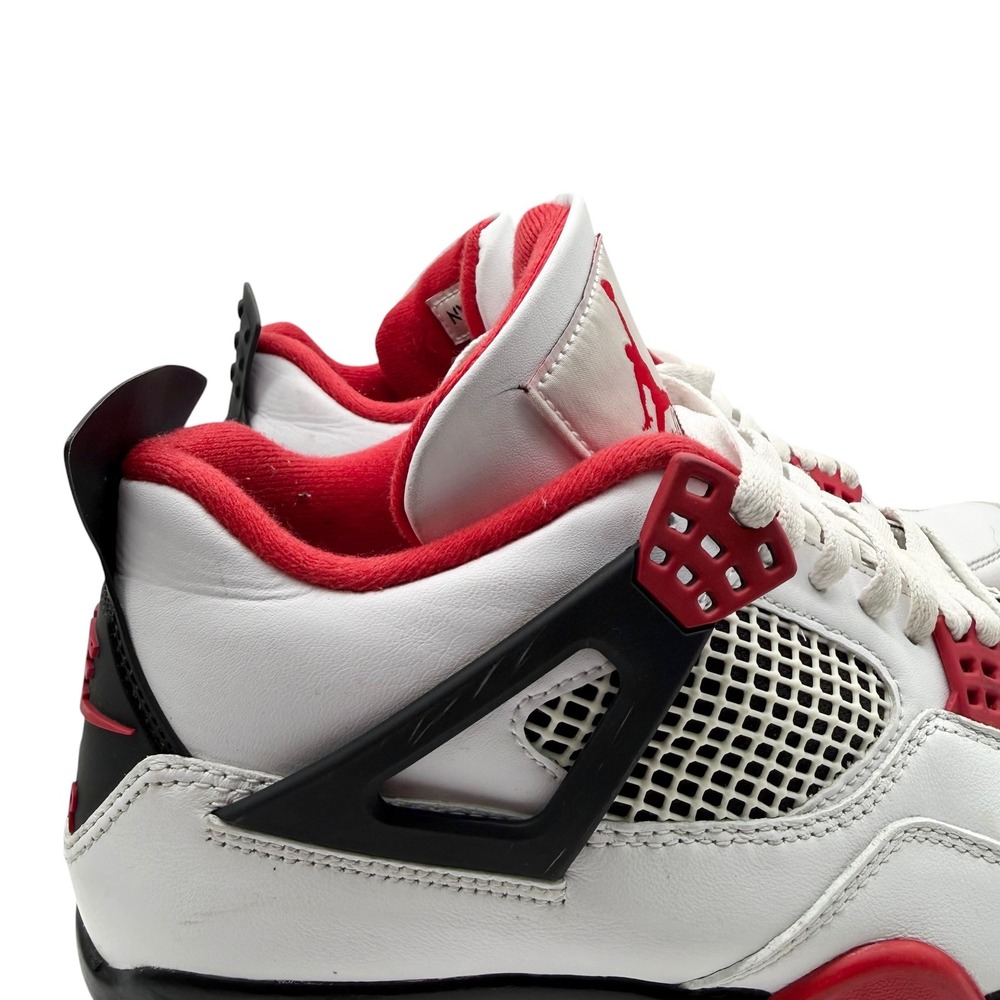 Nike Air Jordan 4 Retro Fire Red 2020 White Black Mens Sneakers Size 11 - Picture 8 of 10